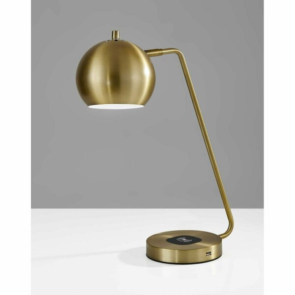 Haz Spherical Brass Metal Enhanced Tech Desk Lamp HA3643971